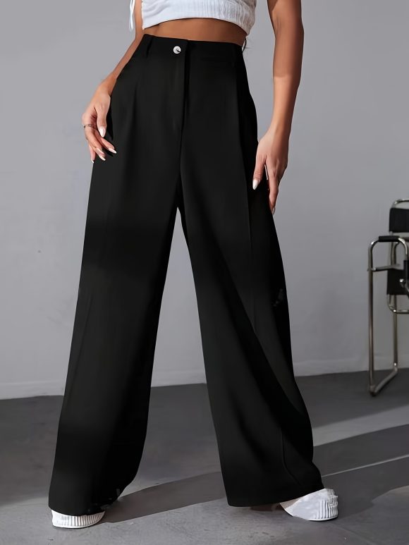 European And American New Women's Trousers Solid Color Casual Straight Pants - Image 9