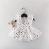 Summer Girls  Baby Hundred Days Clothes Hot Printing Mesh Cotton Triangle Romper - Image 6