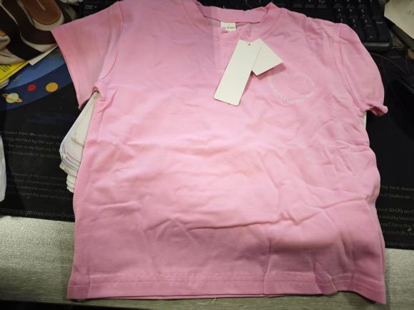 Heart Printing Short Sleeve Suit Korean Style Baby Boys' And Girls' Clothing Two-piece Set - Image 4