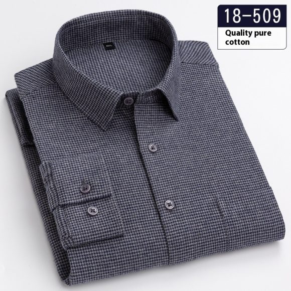 Men's Long Sleeve Solid Color Pocket Light Business Shirt - Image 3