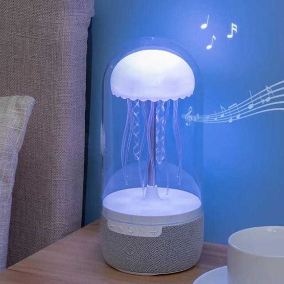 3 In 1 Creative Colorful Jellyfish Lamp Bluetooth-compatible Speaker Ellyfish Speaker With Lights For Home Office - Image 6