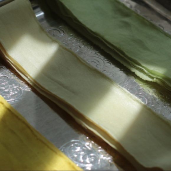Handmade Natural Plant Dyed Vintage Wedding Ribbon - Image 3