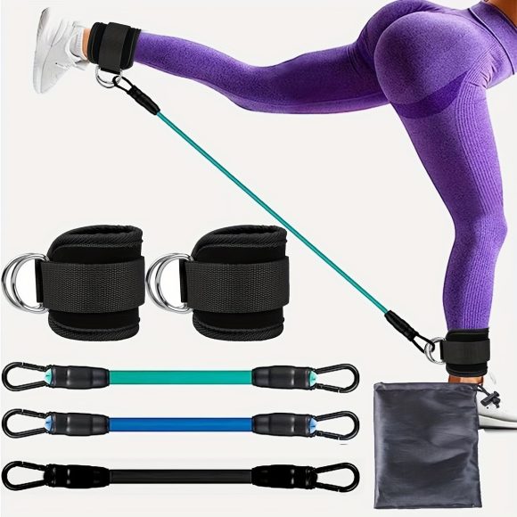 Ankle Strap Resistance Bands Hip Leg Strength Pull Rope Fitness Elastic Training Home Yoga Pilate Crossfit Workout Gym Equipment - Image 8
