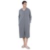 Zipper Bathrobe Couple Hooded Nightgown Thin Pajamas - Image 10