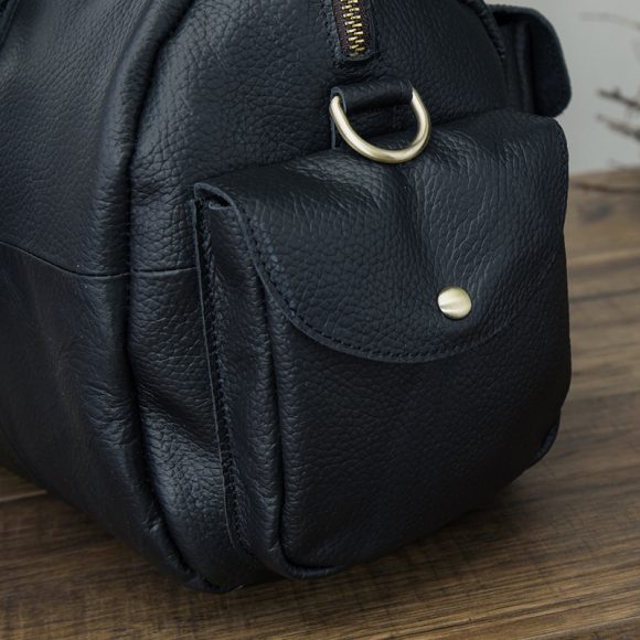 Top Layer Oil Wax Skin Cowhide Leather Retro Men's 14-inch Business Handheld Official Document Bag - Image 2