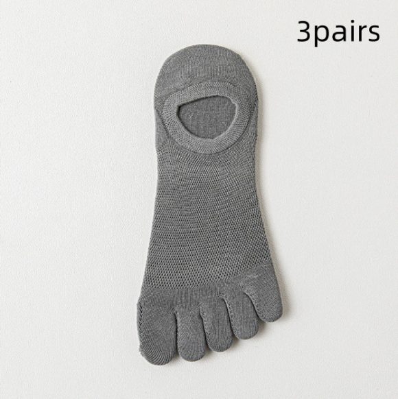 Men's Thin Mesh Breathable Five Finger Invisible Socks - Image 7