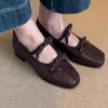 French Style Ballet Shoes Women's Soft Bottom With Skirt Vintage Mary Jane
