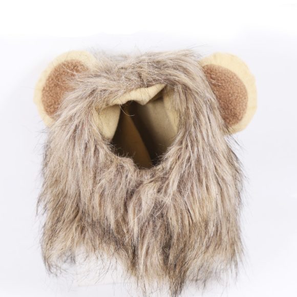 Christmas Funny Hat Cap Pet Dress Simulation Toy Halloween Party Festival Lion Hair Mane Ears Head Cap Scarf Cosplay Costume - Image 5