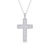 Shelter Luxury Fashion Diamond Pendant Necklace Set With Mosan Diamond Silver Ornaments