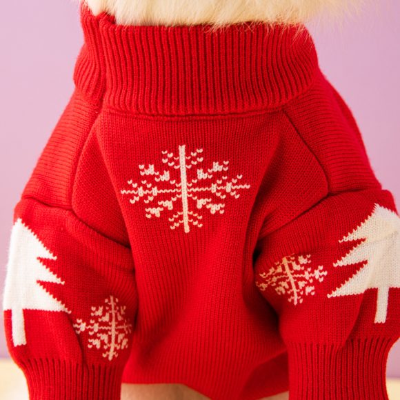 Christmas Tree Elk Christmas Dog Sweater - Image 5