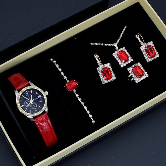 Women's Five-piece Square Jewelry Watch - Image 5