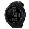 Men's Electronic Watch Negative Black Large Screen Sport Watch - Image 9