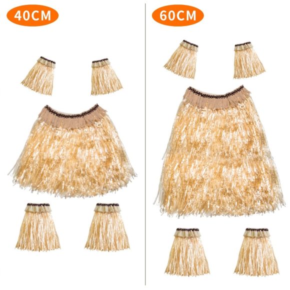 Hawaiian Style Party Grass Skirt Suit - Image 2