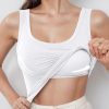 Solid Color Outerwear Thread U Collar Wide Shoulder Strap Vest Top - Image 7