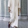 Ethnic Style Loose Casual Embroidery White Muslim Robe - Image 5