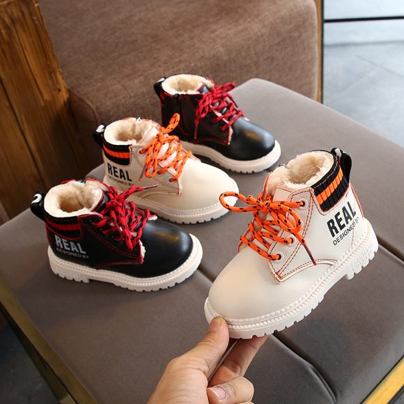 New Product Kids Fashion Cotton Martin Boots Warm Side Zipper - Image 4