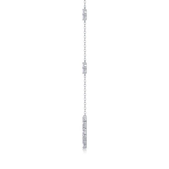 Iris Flower Luxurious Fashion Diamond Pendant Necklace Set With Mosan Diamond Silver Ornaments - Image 2