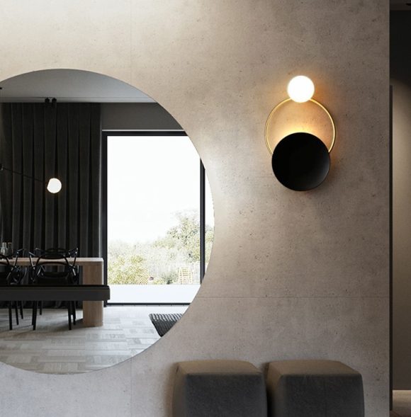 Post-modern Ring Wall Lamp Hotel Restaurant Innovative Ring Wall Lamp - Image 4