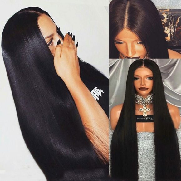 Front Lace Wigs Women High Quality Large Straight Hair - Image 2
