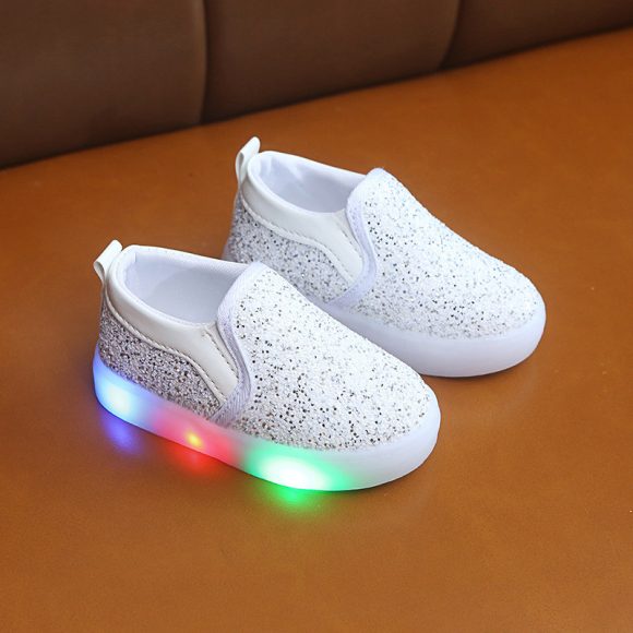 Kids Led Sneakers Lighted Baby Toddler Sneakers Sequin Girl Light Shoes - Image 2