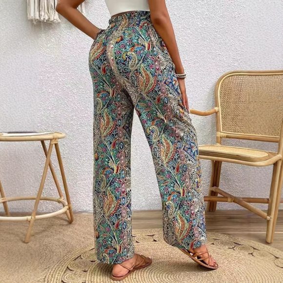 Bohemia Print Fashion Women's Wide-legged Pants - Image 3