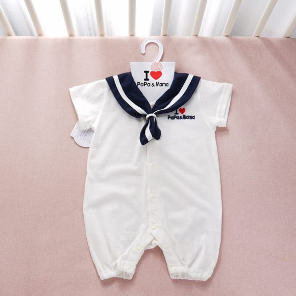 Navy Style Baby Clothes Newborn Clothes Baby Onesies - Image 4