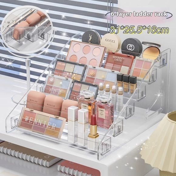 Plastic Transparent Cosmetics Storage Box - Image 4
