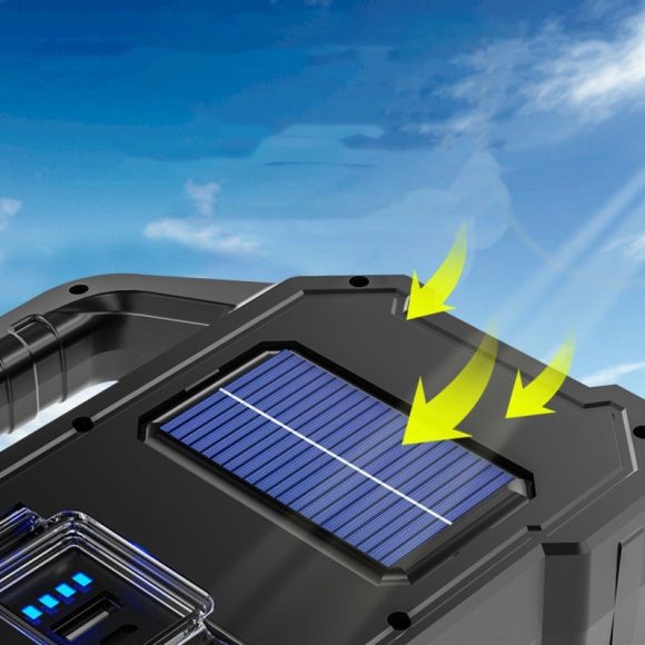 Outdoor Waterproof Solar Power Charger Flashlight Strong Light - Image 7
