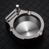 Large Cigarette Ashtray With Permanent Match Lighter Fancy Metal Ash Tray Set For Weed Cool Ashtrays For Cigars Outdoor Indoor Decor In Home Office - Image 5