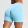 Seamless Three-section Waist Fitness Shorts Women's High Top Sports Yoga Shorts - Image 4