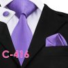 Solid Silk Mens Ties Neck Tie Set For Men Suits Tie Handker - Image 10