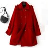 Korean Style Wool Double Breasted Coat For Women - Image 5