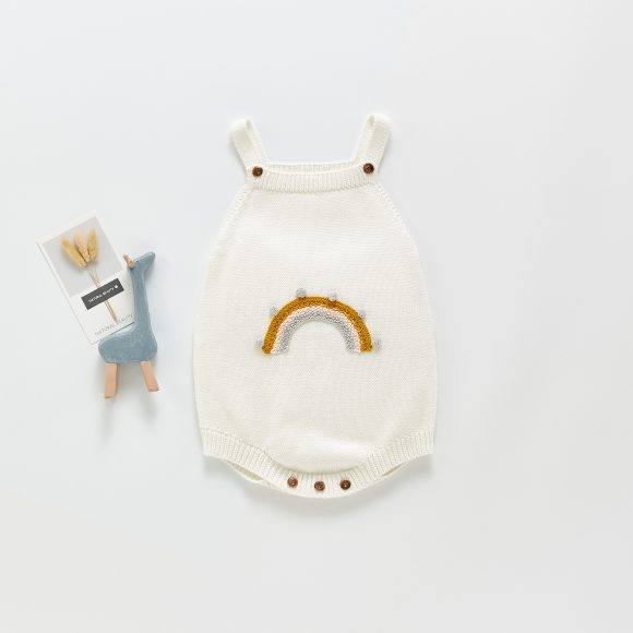 New Baby Girl Baby Knitted Strap Jumper - Image 4