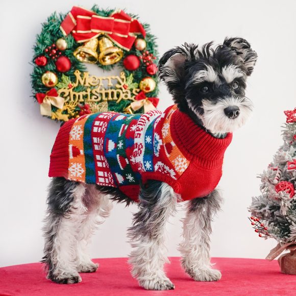 Pet Dog Christmas Turtleneck Sweater - Image 4