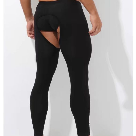 Men's Open Crotch Thermal Pants Thin Leggings Modal Autumn Winter Tight Inside Wear Free - Image 7