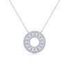 Reciprocating Luxury Fashion Diamond Pendant Necklace Set With Mosan Diamond Silver Ornaments