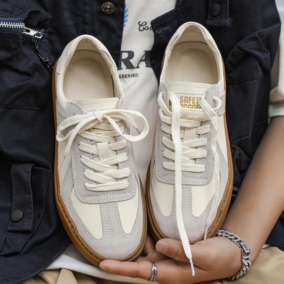 White Shoes German Training Shoes Niche Shoes Popular Japanese Style Men's Shoes - Image 4