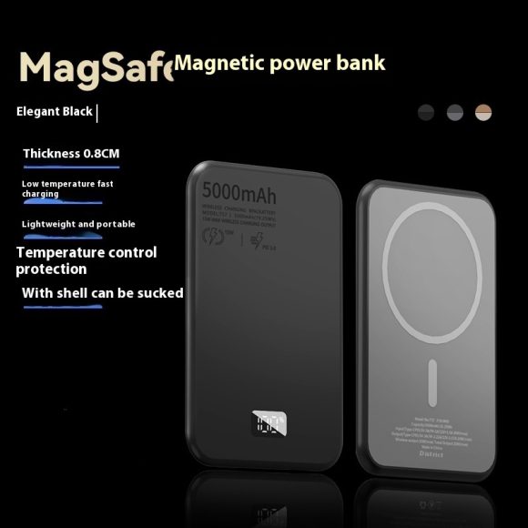 Magnetic Wireless Digital Display Aluminum Alloy Fast Charging Mobile Power Supply - Image 3