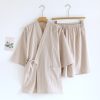 Washed Cotton Thin Striped Pajamas - Image 8