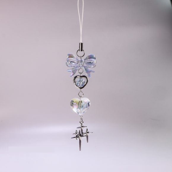 Beads Blue Clear Heart Ornaments - Image 4