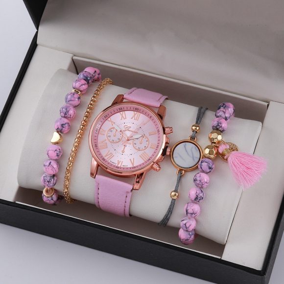 Ladies Graduated Belt Watch Jewelry Set - Image 3