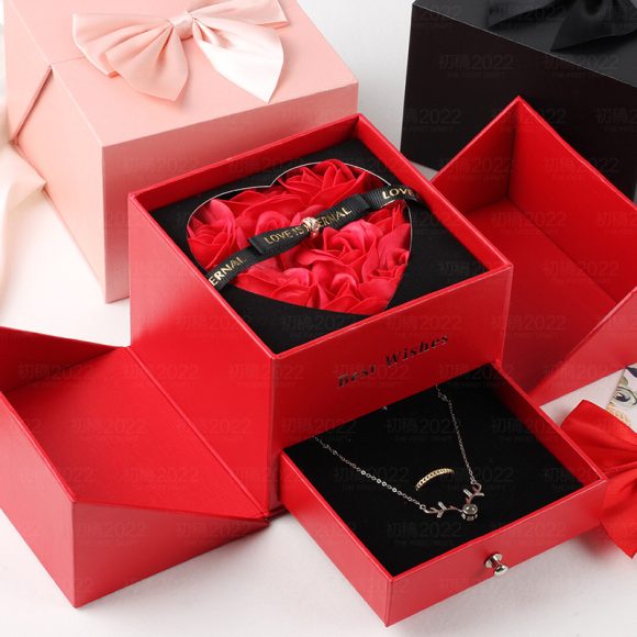 Double Life Rose Jewelry Packaging Gift Box - Image 8
