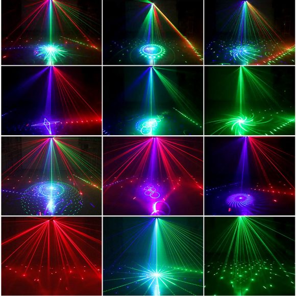 Remote Control 9-Hole Laser Light Scanning Beam Light - Image 3