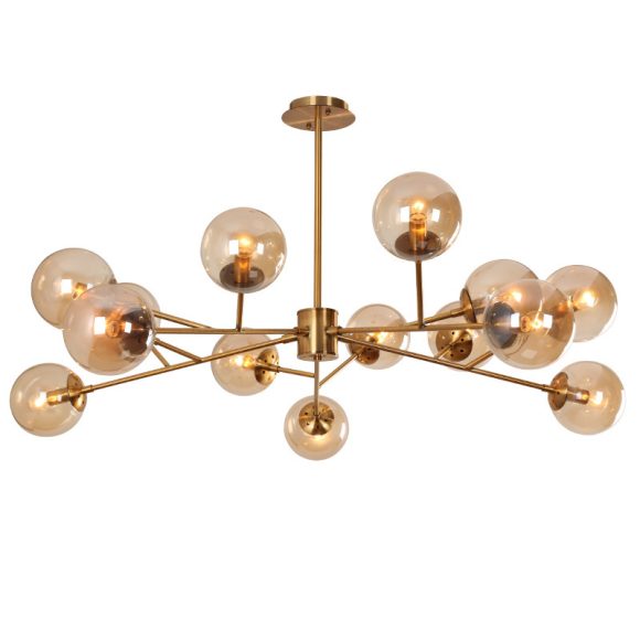 Study Bedroom Living Room Hotel LED Household Glass Chandelier - Image 2