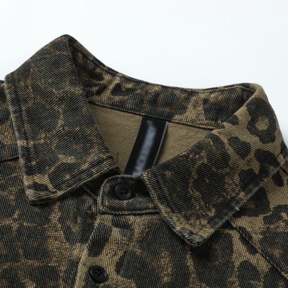 Fashion Polo Collar Casual Loose Distressed Shirt - Image 8