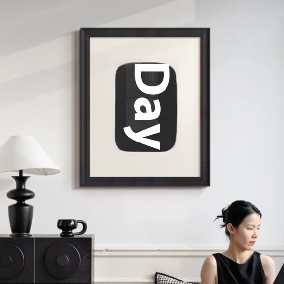 Black And White Lines High-end Abstract Paintingfor Hanging Retro Decorative Painting - Image 5