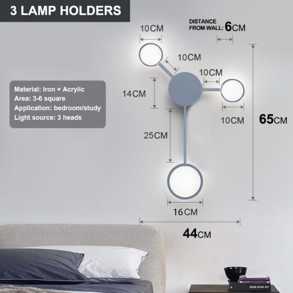 Contracted Bedroom Bedside Lamp Designer Wall Lamp - Image 8