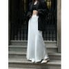 Women's Solid Color Acetate Satin Design Skirt - Image 5
