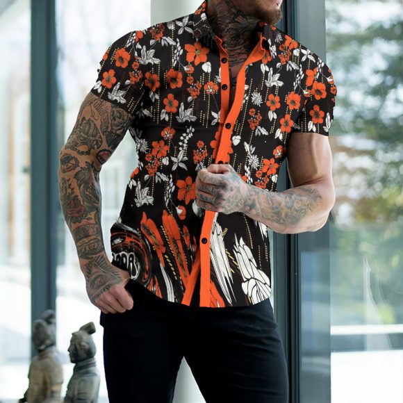 Men's Summer Beach Print Shirt - Image 2