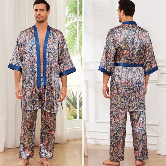 Men's Fall Thin Long Sleeve Pajamas - Image 7